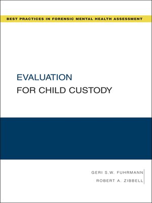 cover image of Evaluation for Child Custody